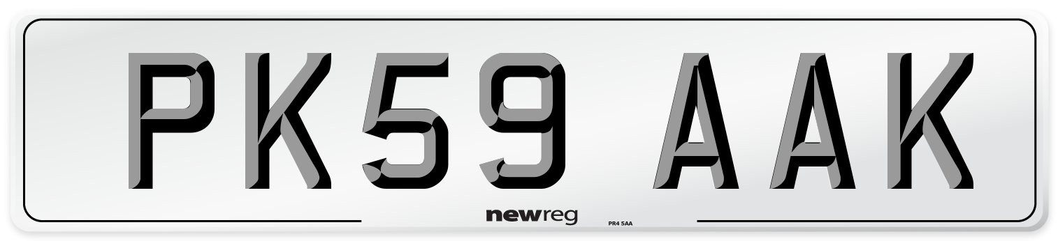 PK59 AAK Number Plate from New Reg